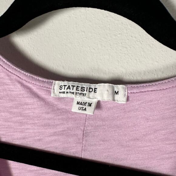 Stateside Purple 100% Supima Cotton Dress Women's Medium - Picture 4 of 6